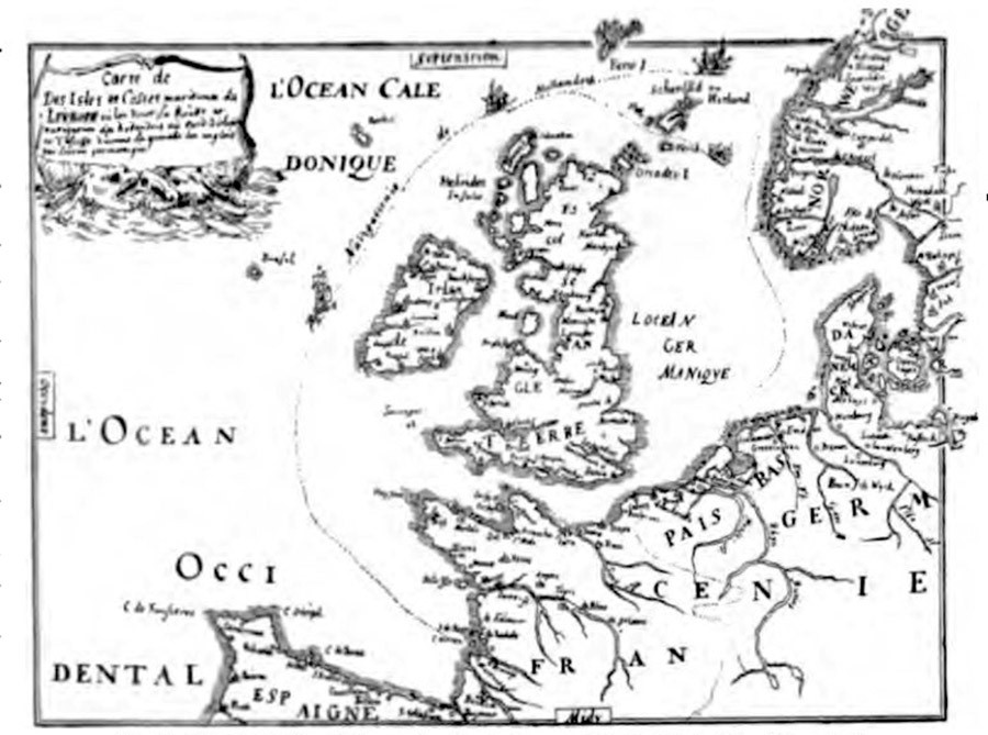 Илл. 68. Остров Хай-Бразил на карте, изготовленной французским королевским географом в 1634 году